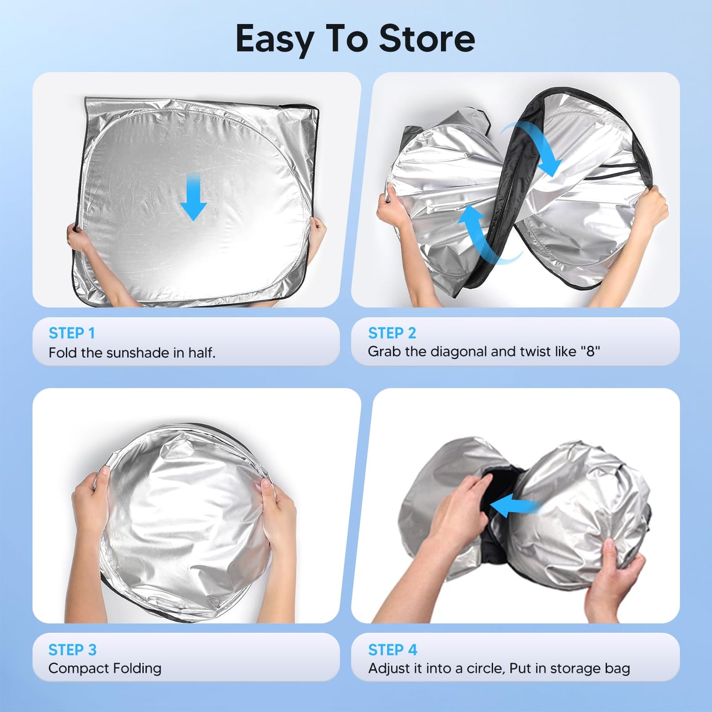 KUST Windshield Sun Shade for 1999-2006 Chevrolet Chevy Silverado/GMC Sierra 1500 2500 3500 2500HD Accessories Sunshade Window Protectors Foldable Blocks UV Rays Keep Your Car Cooler