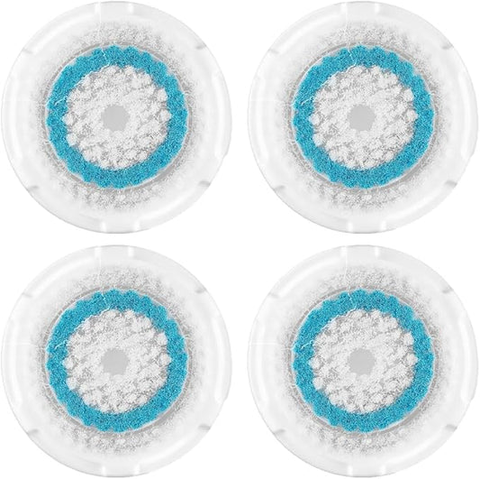 Deep Pore Face Cleansing Brush Head Replacements Compatible with Clarisonic Mia 1, Mia 2, Alpha Fit