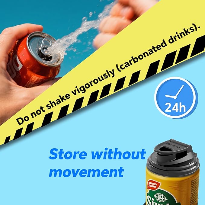6-Pack Soda Can Lids – Reusable BPA-Free Can Covers for Soda, Beer & Energy Drinks, Universal Fit 202/206 Cans (2.08 & 2.32IN Rims), Helps Keep Drinks Fresh & Clean