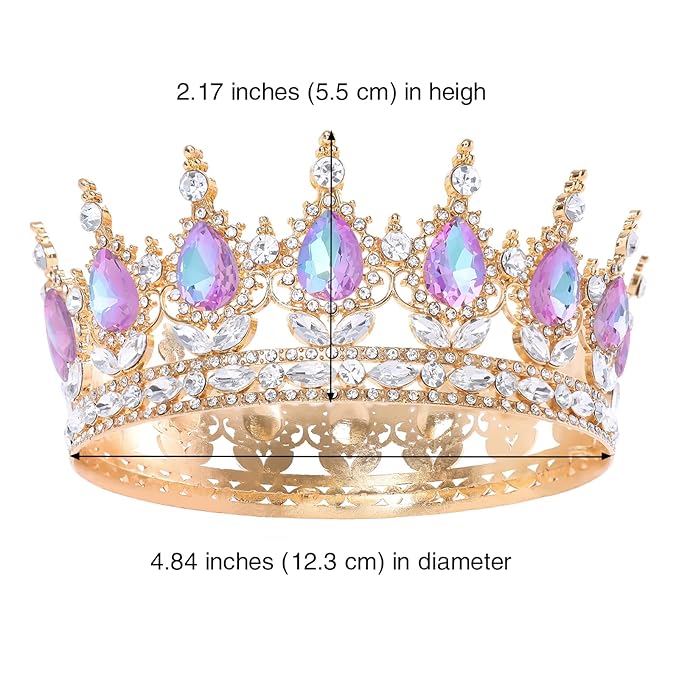 Queen Crown for Women Crystal Tiara for Women Rhinestone Wedding Headband for Bride Hair Accessories for Costume Birthday Party Prom