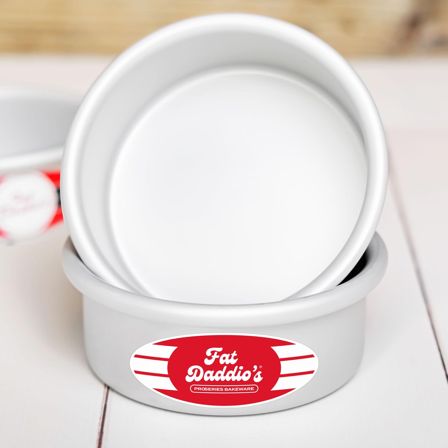 Fat Daddio's Anodized Aluminum Round Cake Pans, 2 Piece Set, 8 x 2 Inch
