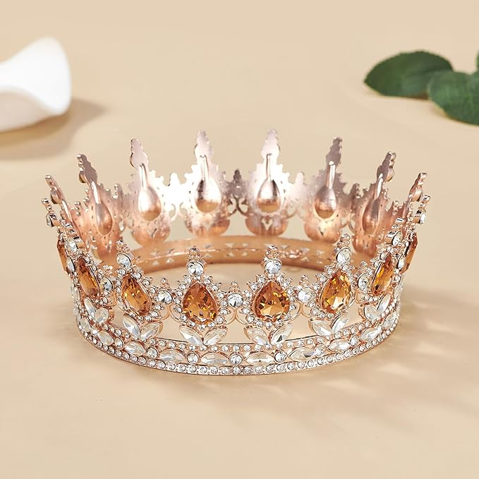 YOUlDIANZI Queen Crown Rhinestone Wedding Crowns and Tiaras for Women Costume Party Hair Accessories Princess Birthday Crown Crystal Bridal Crowns