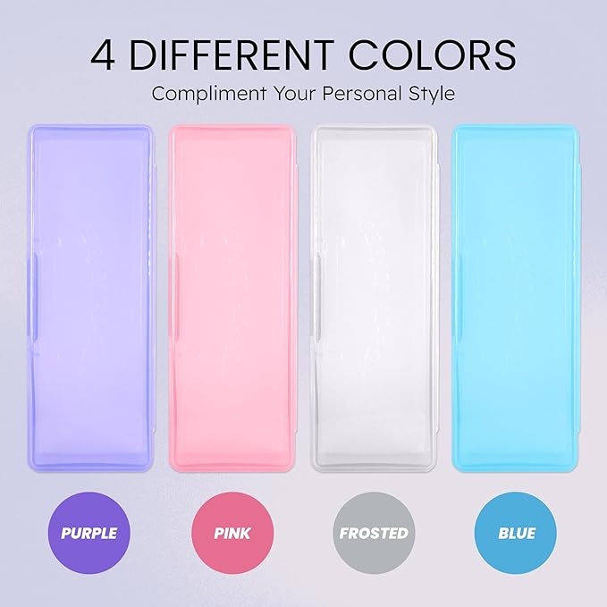 Beauticom Personal Box Storage Case for Professional Manicurist Nails Pedicure (Large Size) (4 Pieces, PURPLE)