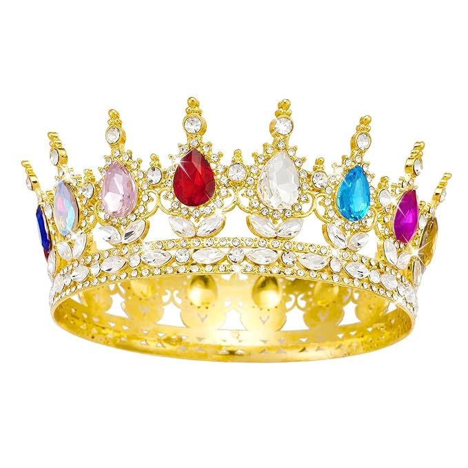 YOUlDIANZI Queen Crown Rhinestone Wedding Crowns and Tiaras for Women Costume Party Hair Accessories Princess Birthday Crown Crystal Bridal Crowns