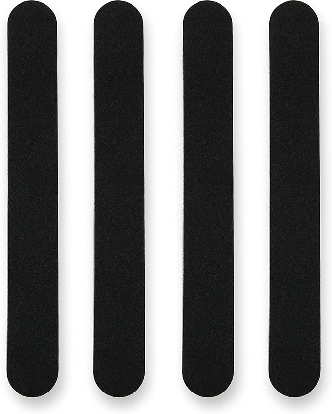 Amazon Basics Double Sided Nail Files Salon Boards 4-Pack for Nail Care and Shaping, Black