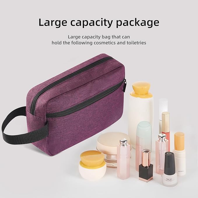 Travel Toiletry bag Toiletry bag for women men Hanging Cosmetic bag Travel accessories for Women Men (Deep purple)