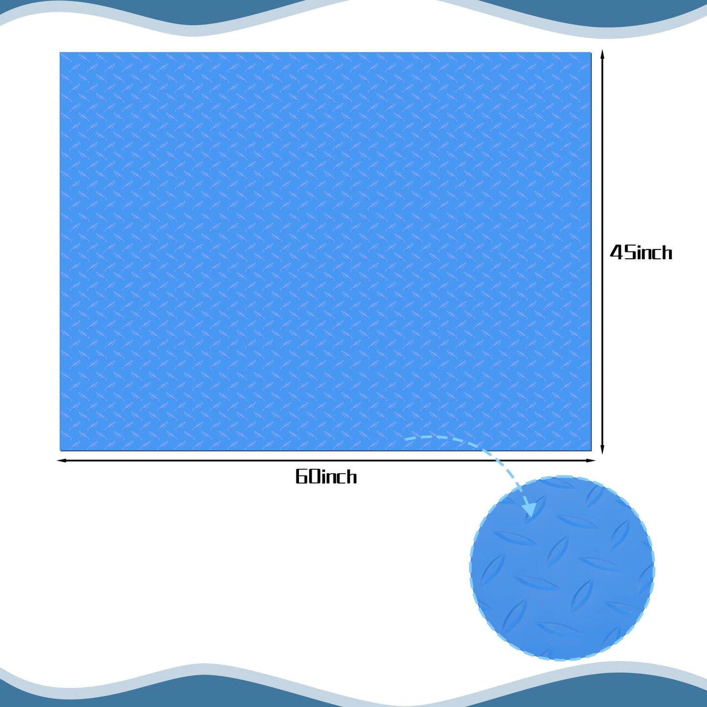 45x60 inches Swimming Pool Ladder Mat Protective Swimming Pool Step Pad for Above Ground Swimming Pool Ladder Pad Vinyl Non-Slip Pool Liner
