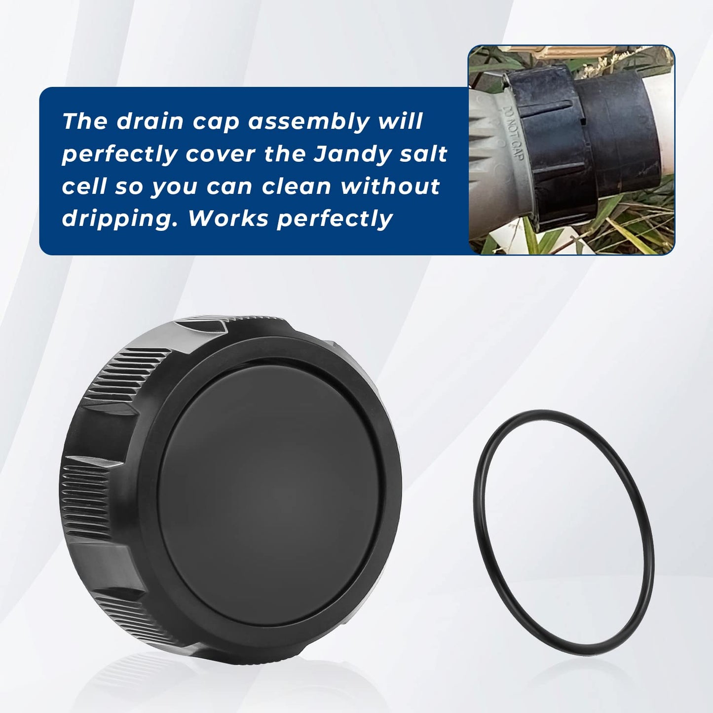 ArrogantF R0523000 Drain Cap Assembly Replacement for Zodiac Jandy DEV、CV and CL Series Pool Filter and Salt Cell/Spa DE/Cartridge Filters Drain Cap (2 Pack)