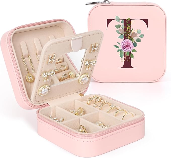 Easter Basket Stuffers for Teens Essentials, Valentines Day Christmas Stocking Stuffers for Women Teen Girl Gifts Trendy Stuff Travel Jewelry Box Case Organizer Personalized Birthday Gifts