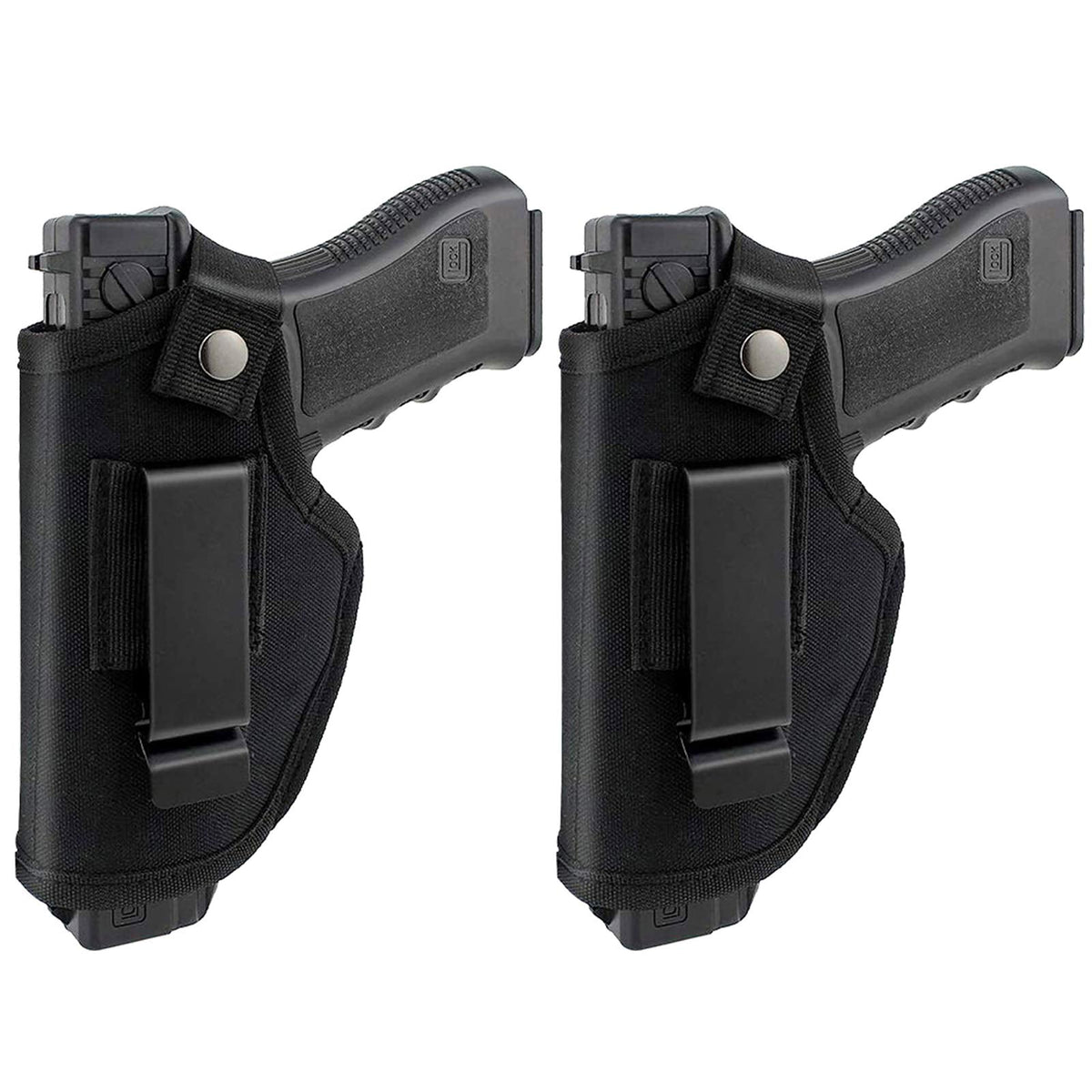 2 Pack Upgrade Concealed Carry Gun Holster for Men Women, Universal IWB OWB Holster Right/Left Hand Draw Fits S&W M&P Shield 9MM Glock 19 26 27 42 43 Subcompact Compact Pistols