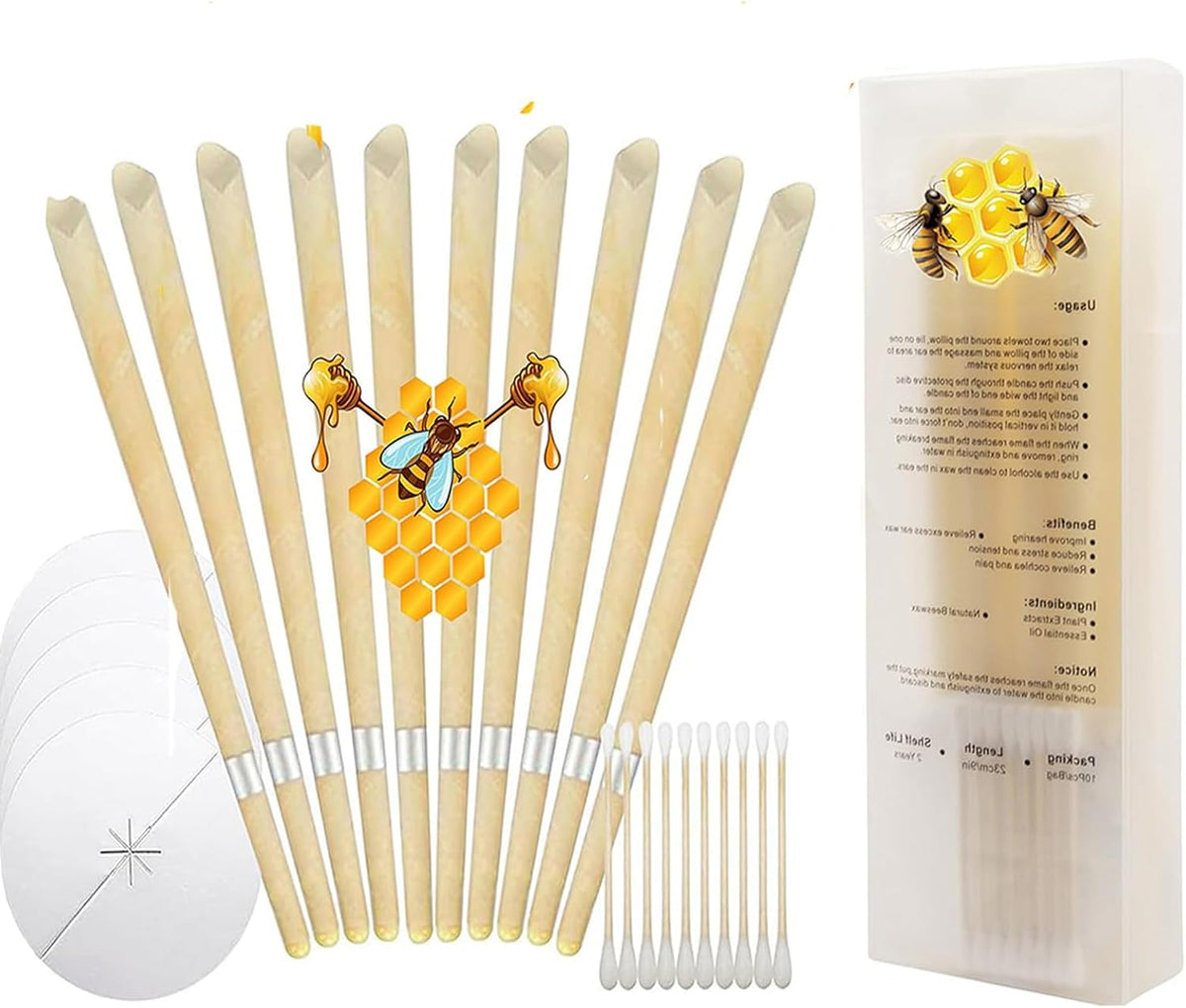 10-Piece Ear Wax Removal Kit – Stainless Steel Ear Pick Set with Cotton Swabs, Travel Ear Cleaning Tool for Family Use, Portable Earwax Remover Kit for Home and On-the-Go
