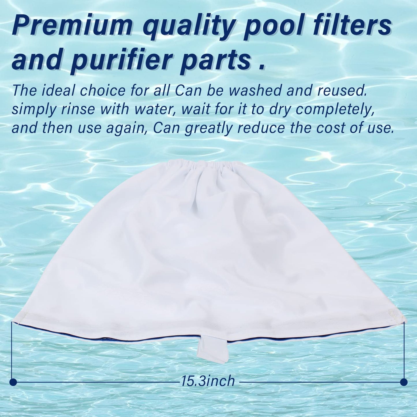 Pokin Upgrade Pool Cleaner Fine Filter Bag Replacement for Aquabot/Aqua Filter Bag Products 8114,Fits Pool Spa Part Small Wheeled Aquabot Cleaners S-2-40 S2-50 Pura 4X Pura 5X