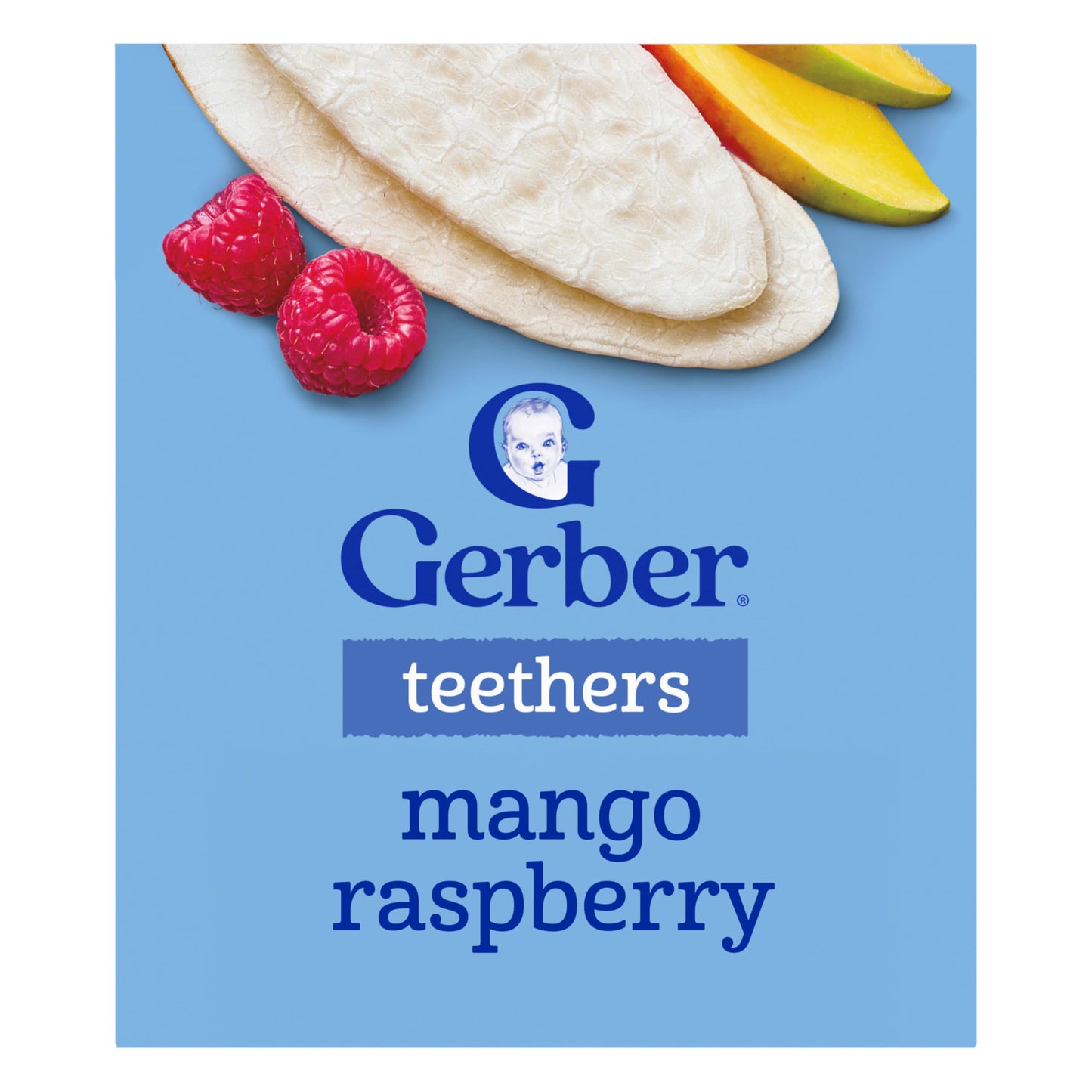 Gerber Snacks for Baby Teethers, Gentle Teething Wafers, Mango Raspberry, 1.7 Ounce, 12 Count Box (Pack of 6)