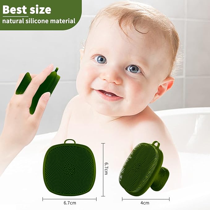 Silicone Face Scrubber for Men Facial Cleansing Brush Silicone Face Wash Brush Manual Waterproof Cleansing Skin Care Face Brushes for Cleansing and Exfoliating (Green)