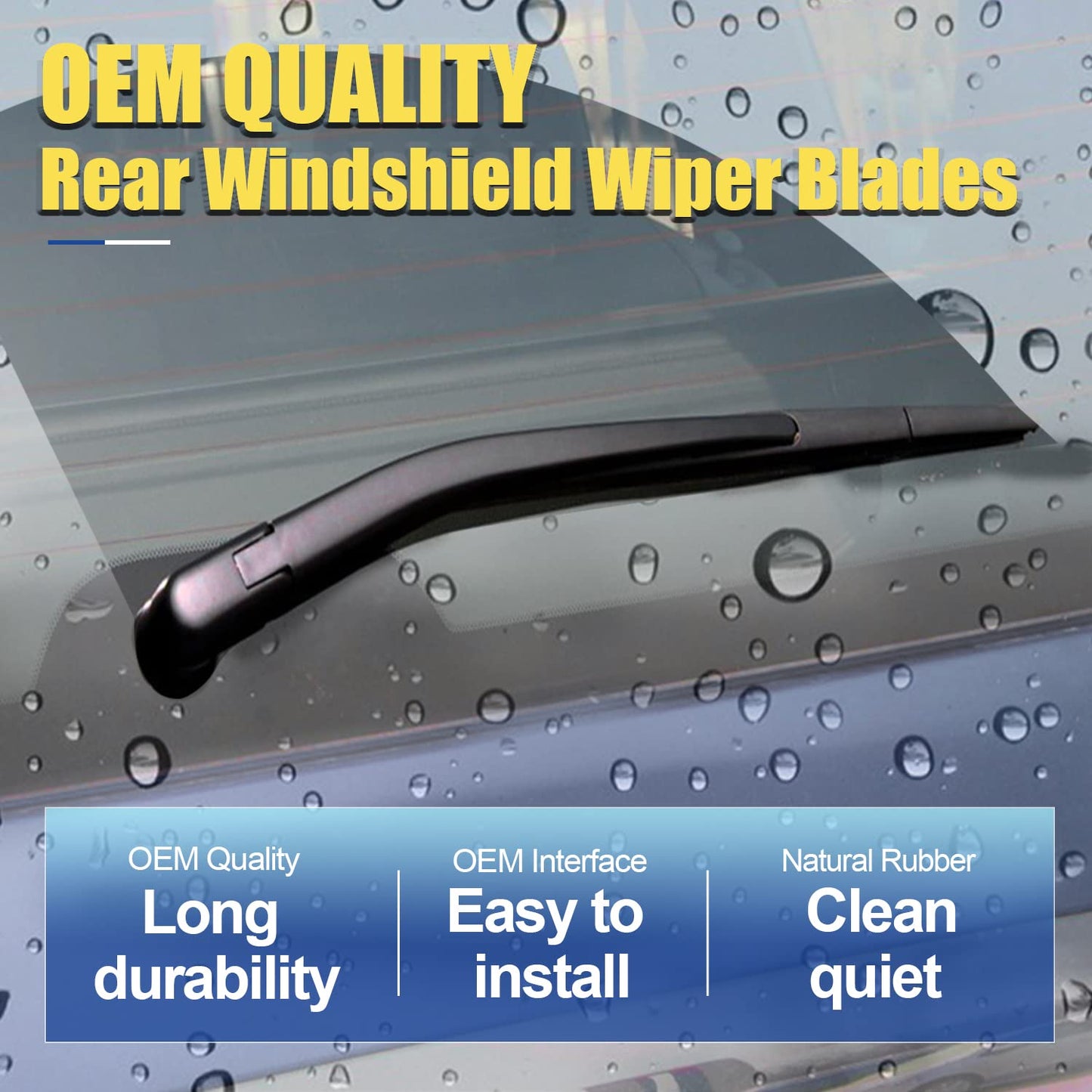 3 wipers Replacement for 2004 2005 2006 2007 2008 2009 Toyota Prius -Original Equipment Windshield Wiper Blades Set 26"+18"+16" (Set of 3) U/J HOOK