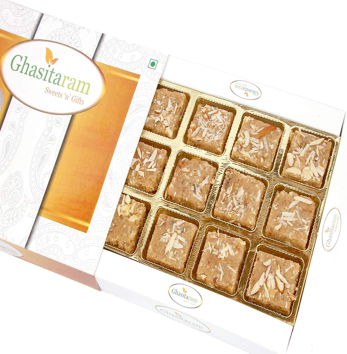 Ghasitaram Gifts Valentines Gift for Girlfriend/Boyfriend/Husband and Wife - Anjeer Chewy Delights in White Box