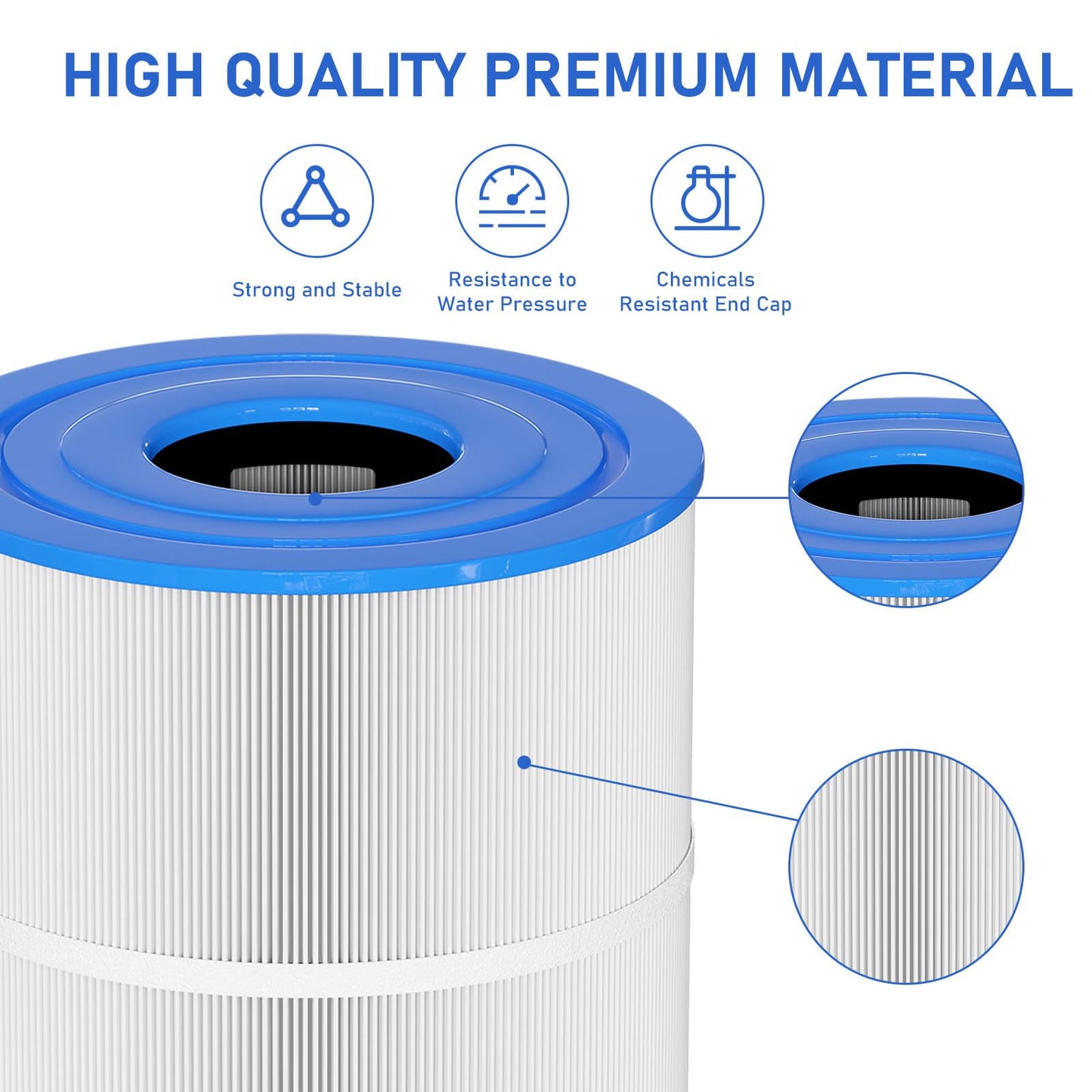 Vickmons C-8465 Spa Filter Replacement Compatible with Watkins 31114, Pleatco PWK65, Filbur FC-3960, 71827, 71828, Watkins 65 sq.ft Tiger River Spa Filter 2 Pack