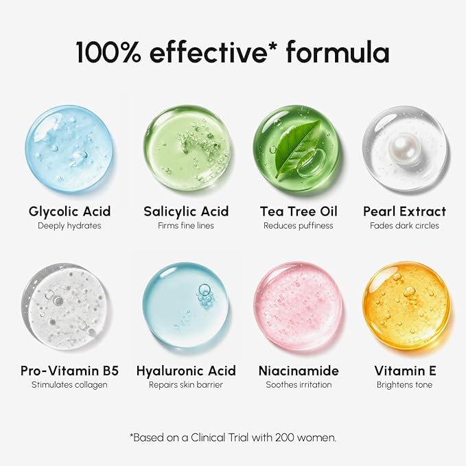 MAREE Glycolic Acid Pads Ã¢ÂÂ Toner Pads for Face Cleansing Ã¢ÂÂ Exfoliating Pad with Tea Tree Oil, Salicylic Acid & Vitamins E, B3, B5 Ã¢ÂÂ Acne Clearing, Skin Pore Resurfacing & Radiance Device - 80 Count