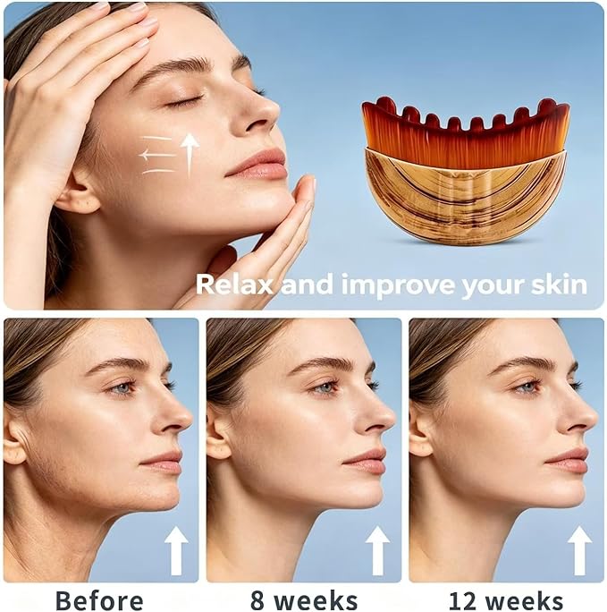 Lymphatic Contour Face Brush, Super Soft Manual Drainage Massager for Sculpting, Facial Cleansing, with Portable Case
