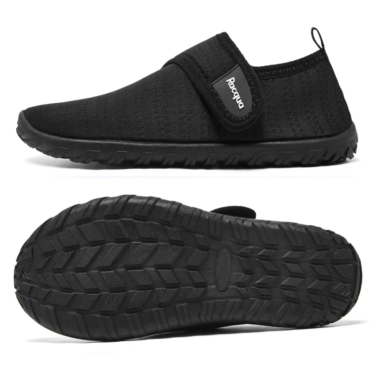 Racqua Kids Water Shoes Boys Girls Quick Dry Barefoot Lightweight Beach Sport Aqua Shoes Swim Pool Walking Surfing Boating Shoes Big Kid Black 5