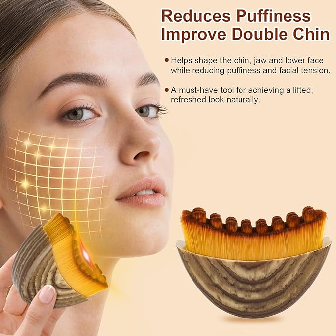 Lymphatic Contour Face Brush, Lymphatic Drainage Brush for Face, Ergonomically Designed to Fit The Skin Precisely and Relieve Fatigue (1PCS)