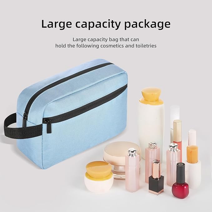 Travel Toiletry bag Toiletry bag for women men Hanging Cosmetic bag Travel accessories for Women Men (Sky blue)