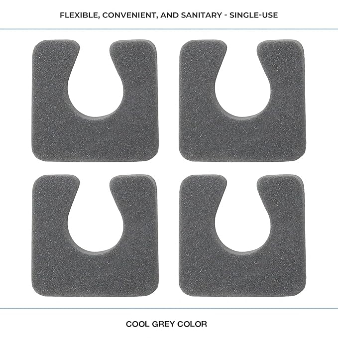 ForPro Professional Collection Sole Toe, Luxurious Foam, Individual Toe Separators for Pedicures, Cool Grey, 144-Count