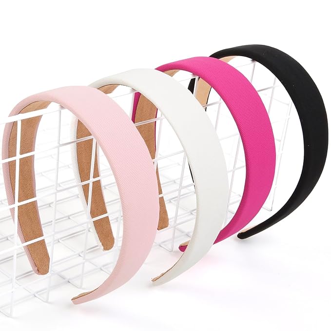 Huachi Headbands for Women Non Slip Trendy Valentine's Day Women's1 inch Wide Cute Headbands for Girls, Pink Head Bands Elastic Hair Bands for Women's Fashion Women Hair Accessories