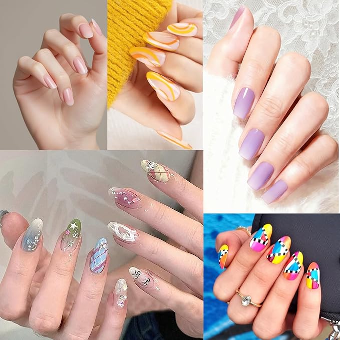 12 Pieces 100/180 Grit Nail Files - Double-Sided Emery Boards for Acrylic, Gel & Natural Nails