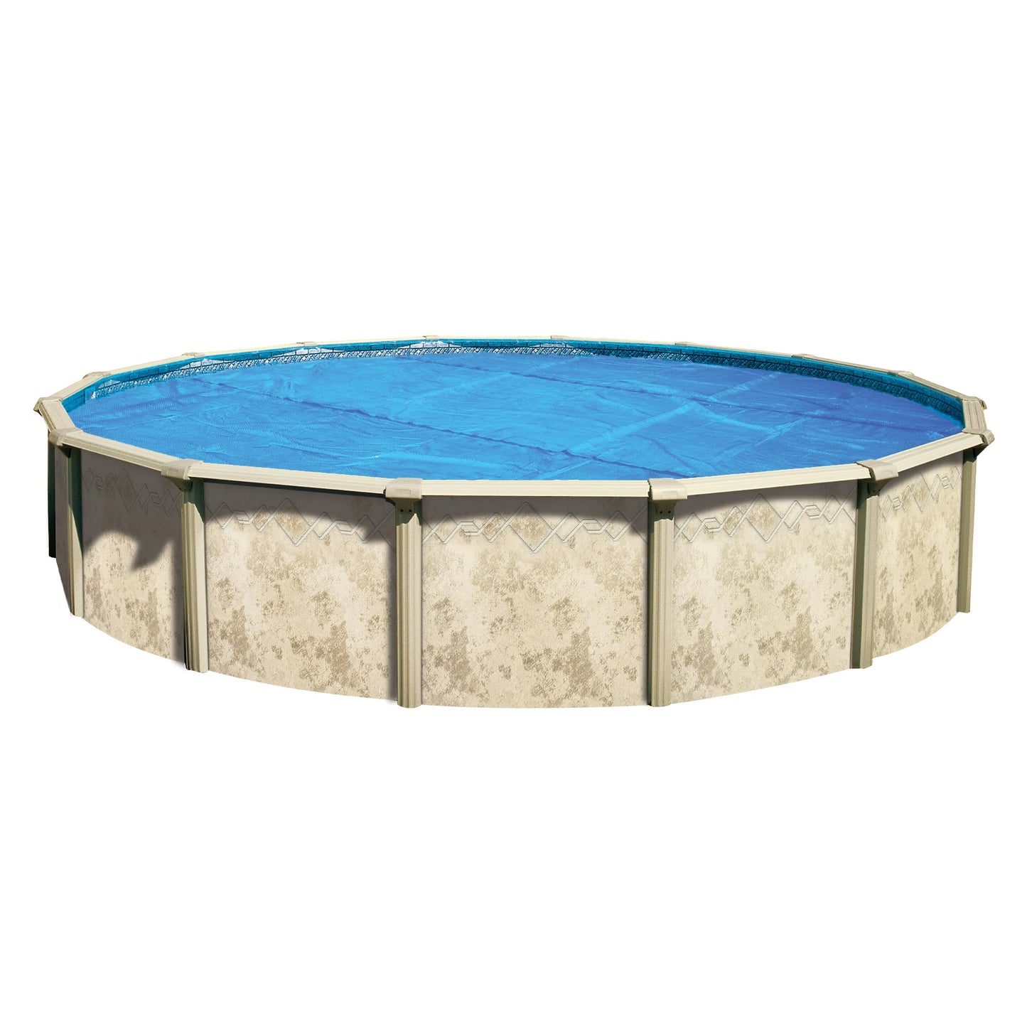 In The Swim 28' Standard Blue Round Solar Pool Cover 8 Mil for Solar Heating Above Ground Pools and Inground Pools