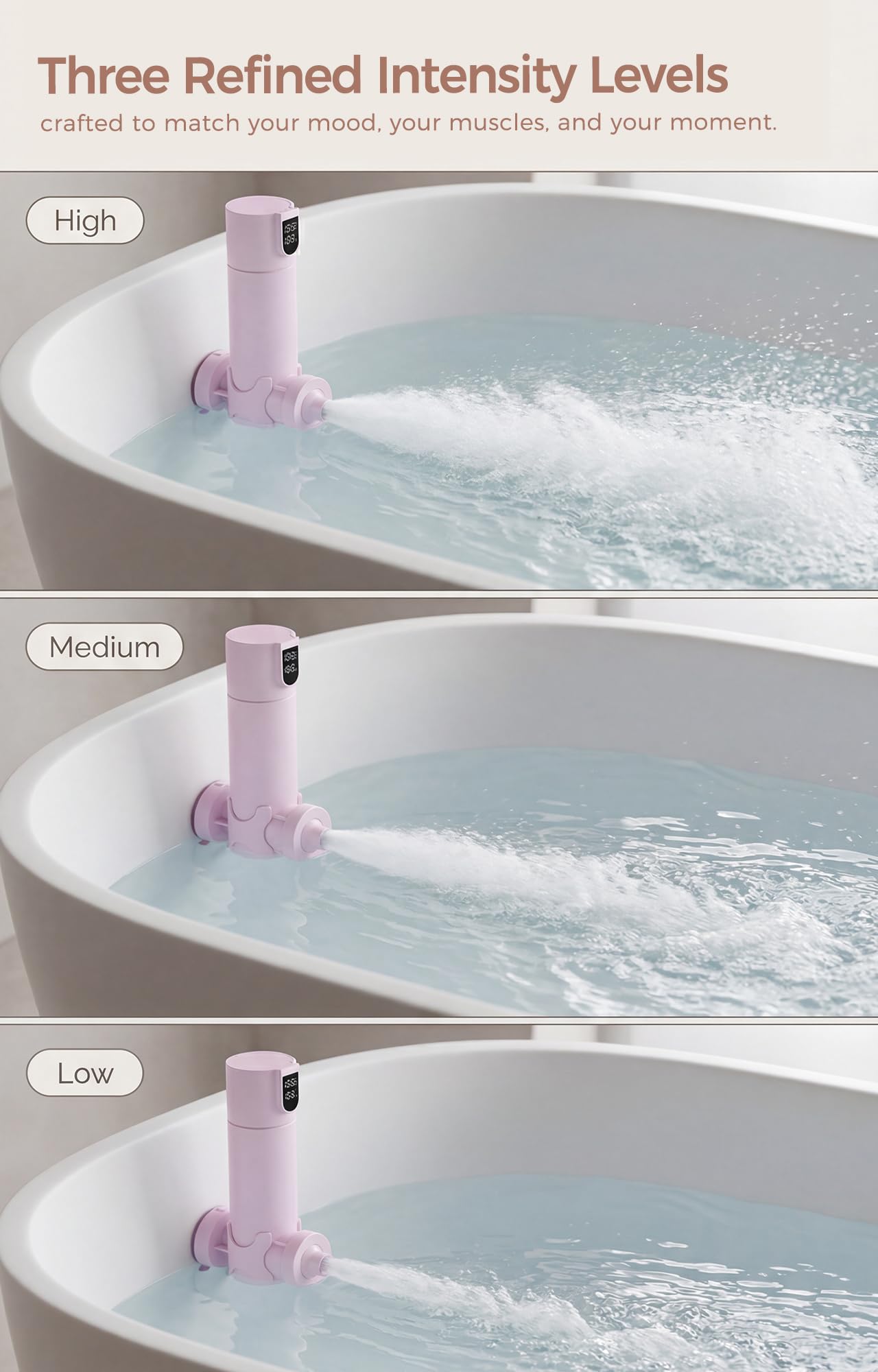 Bath Jets for Tub – Portable Cordless Bath Jet Spa for Bathtub with Vacuum-Lock Suction, Dual Jet & Bubble Mode, 360° Adjustable Water Flow