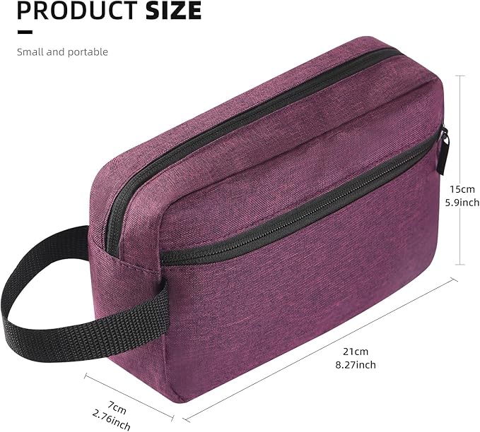 Travel Toiletry bag Toiletry bag for women men Hanging Cosmetic bag Travel accessories for Women Men (Deep purple)