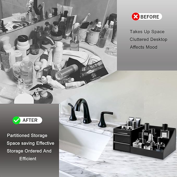 Mens Organizer,Cologne Organizer for Men,Perfume Organizer,Cologne Stand,Perfume Stand,Organizador de Perfumes,Bathroom Countertop Storage,Shelf for Bathroom Counter,Men Bedroom for Gifts