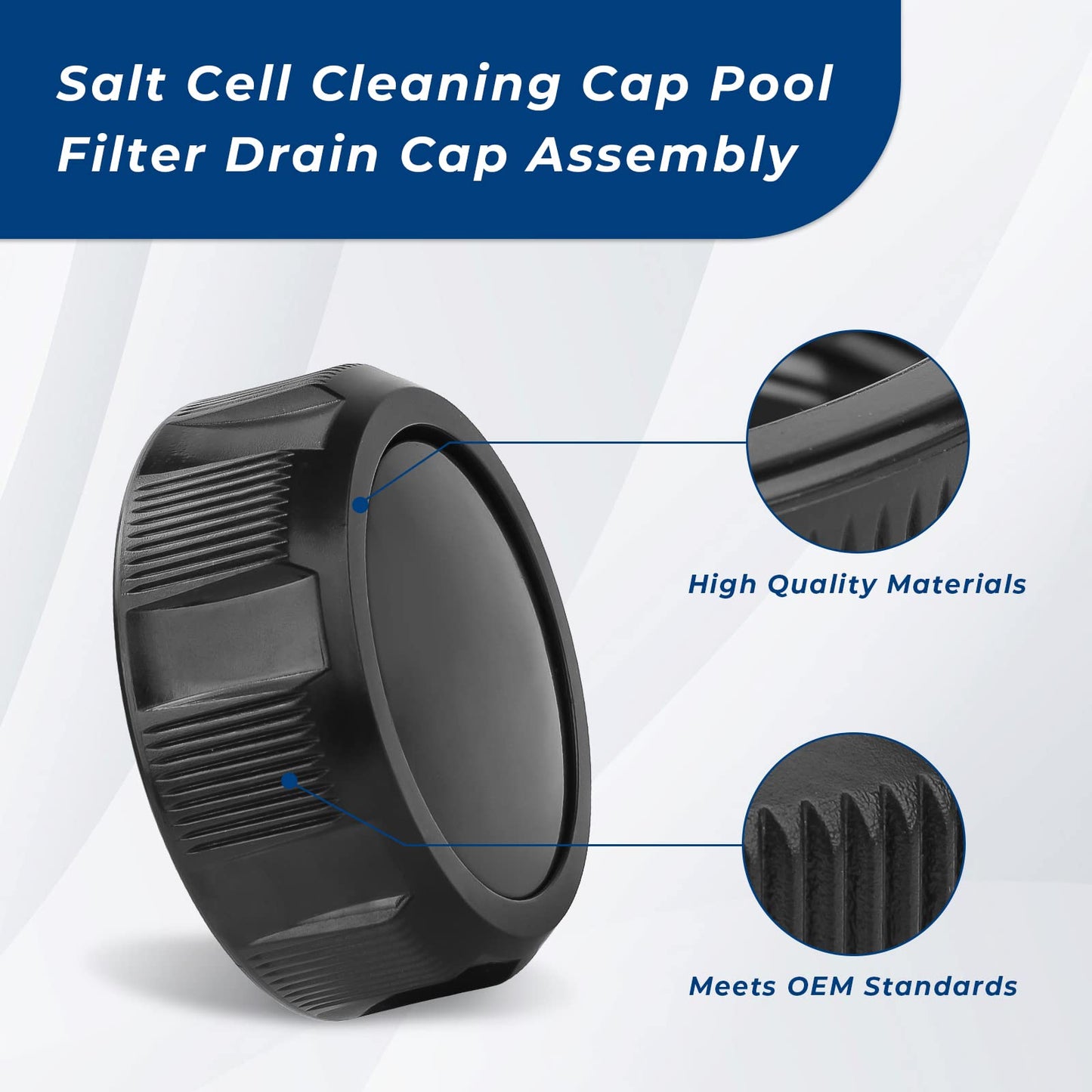 ArrogantF R0523000 Drain Cap Assembly Replacement for Zodiac Jandy DEV、CV and CL Series Pool Filter and Salt Cell/Spa DE/Cartridge Filters Drain Cap (2 Pack)
