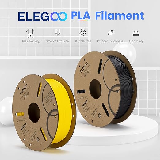 ELEGOO PLA Filament 1.75mm Beige 1KG, 3D Printer Filament Dimensional Accuracy +/- 0.02mm, 1kg Cardboard Spool(2.2lbs) 3D Printing Filament Fits for Most FDM 3D Printers