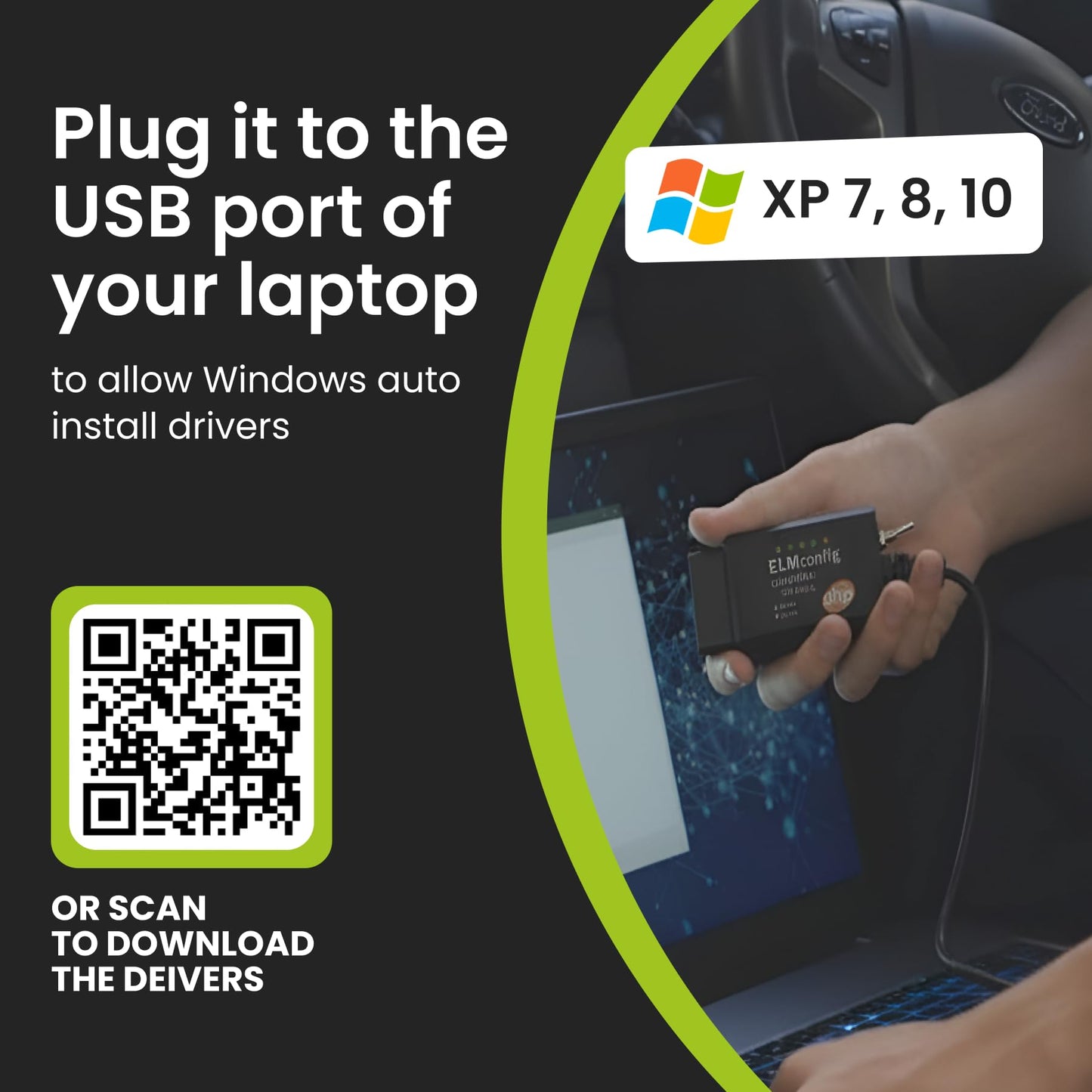 OHP FORScan ELM327-based OBD2 to USB Diagnostic Scan Tool with MS-Can/HS-Can Switch for Ford Lincoln Mazda Mercury Vehicles
