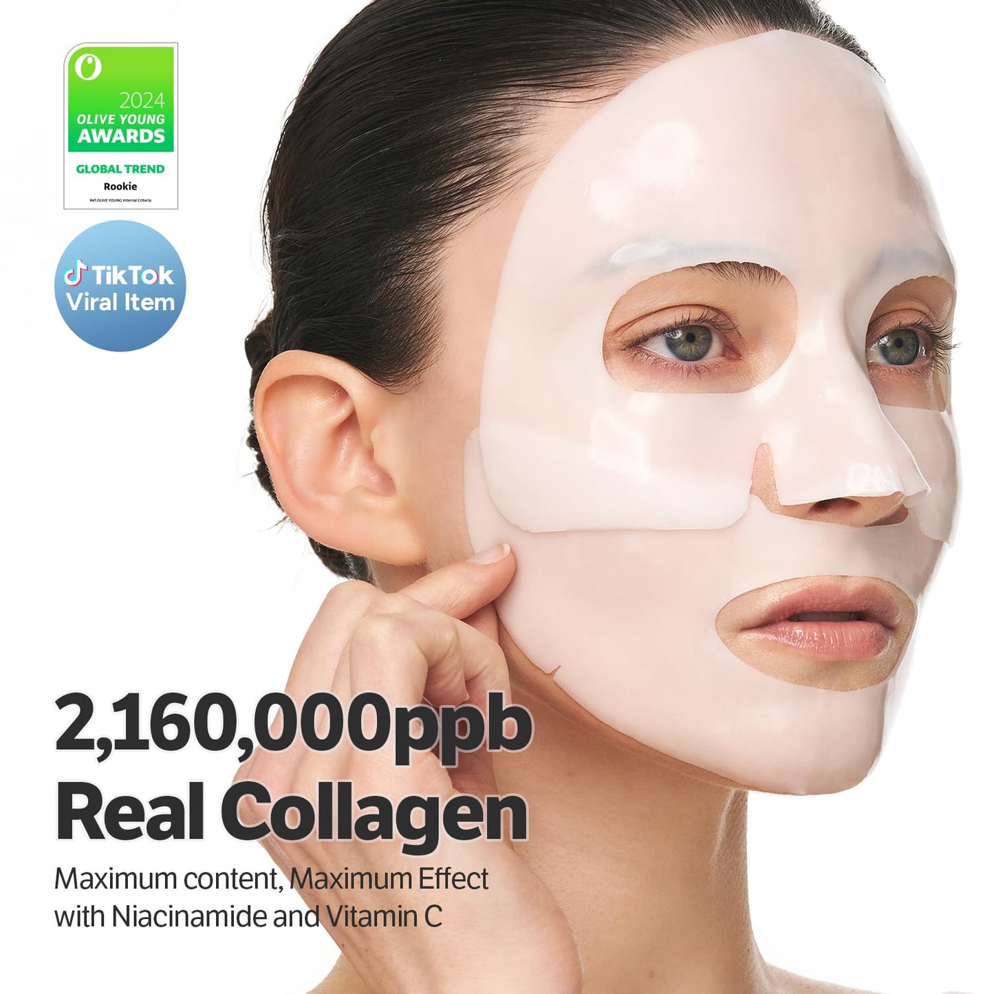 SUNGBOON EDITOR Deep Collagen Niacin-Vita C Overnight Mask | Brightening & Wrinkle Care Mask | 2,160,000PPB Collagen + Niacinamide + Vita C | Korean Skincare, 4ea | Gifts for Women