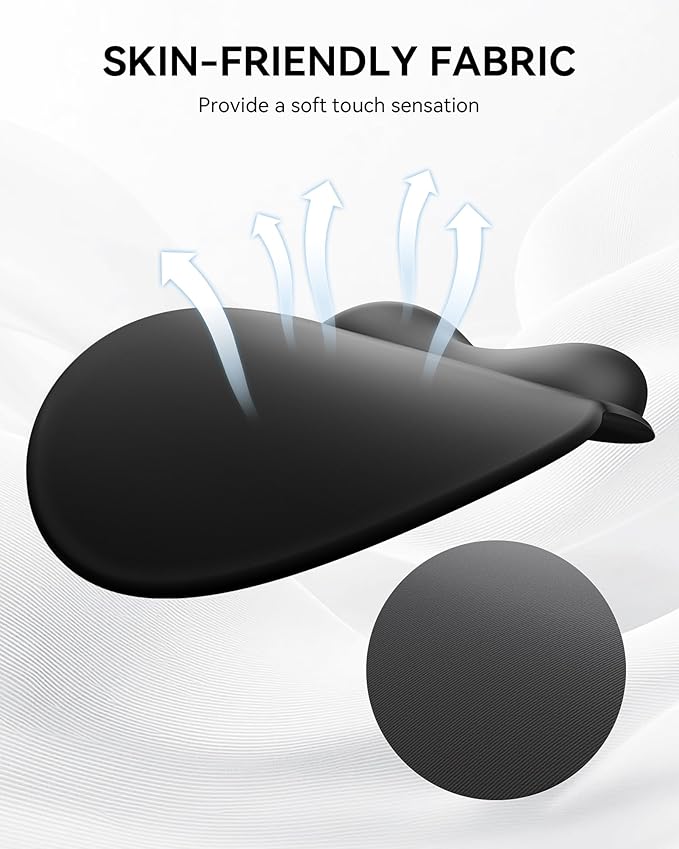 Laborio Mouse Pad with Wrist Rest, Ergonomic Mouse Pads for Desk, Office Non-Slip Large Mousepad with Gel Wrist Support(Black, 10.6''L x 9''W)