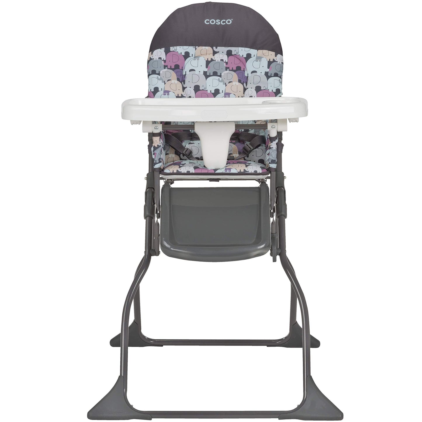 Cosco Kids Highchair for Baby, Simple Foldable High Chair, Convenient, Lightweight, and Compact Design, Elephant Puzzle