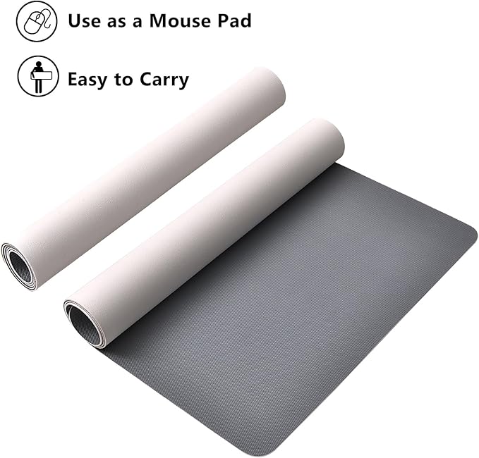 Large Mouse Pad, Hydrangea Desk Mat for Desktop, Women Girls Flowers PU Leather Waterproof Desk Pad, Computer PC Laptop Protector Gaming Mouse Pads for School Office Home (31.5" x 15.7")