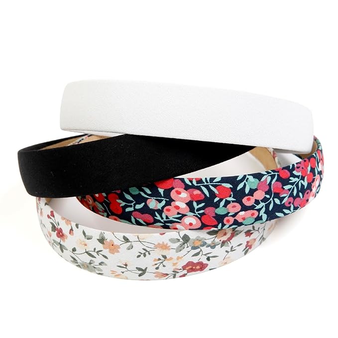 Huachi Headbands for Women Non Slip Trendy Headbands for Women’s Hair 1 inch Wide Cute Headband for Girls, Fall Head Bands Elastic Hair Bands for Womens Fashion Accessories for Women 4PCS