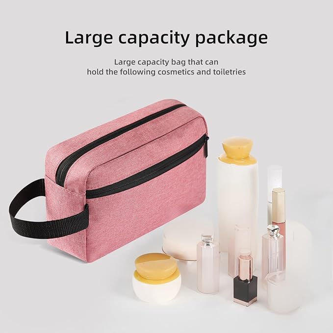 Travel Toiletry bag Toiletry bag for women men Hanging Cosmetic bag Travel accessories for Women Men (Dusky pink)