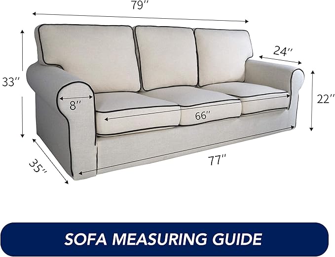 PureFit Super Stretch Sofa Slipcover – Spandex Non Slip Soft Couch Sofa Cover, Washable Furniture Protector with Non Skid Foam and Elastic Bottom for Kids, Pets （Sofa, Brown）