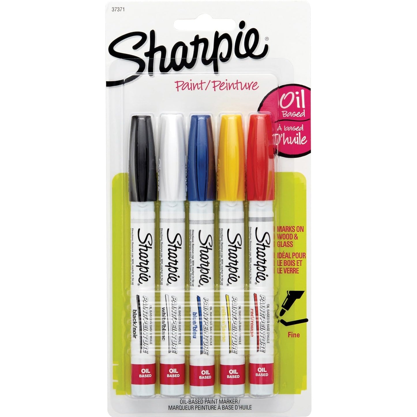 Sharpie Oil-Based Paint Markers, Fine Point, 5 Count - Great for Rock Painting