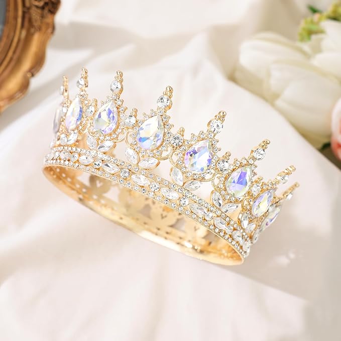 Queen Crown for Women Crystal Tiara for Women Rhinestone Wedding Headband for Bride Hair Accessories for Costume Birthday Party Prom