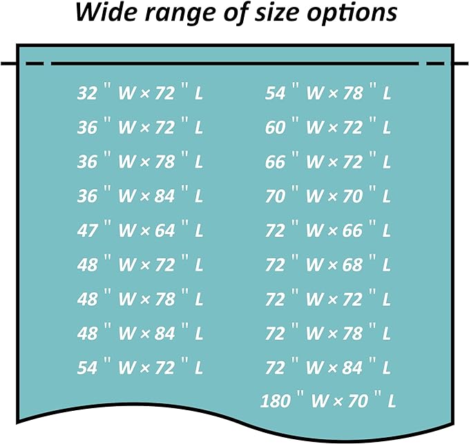 Mrs Awesome 72x68 Shorter Shower Curtain Liner with 6 Magnets Clear PEVA Waterproof Plastic Shower Curtain 72 x 68 inches, Clear