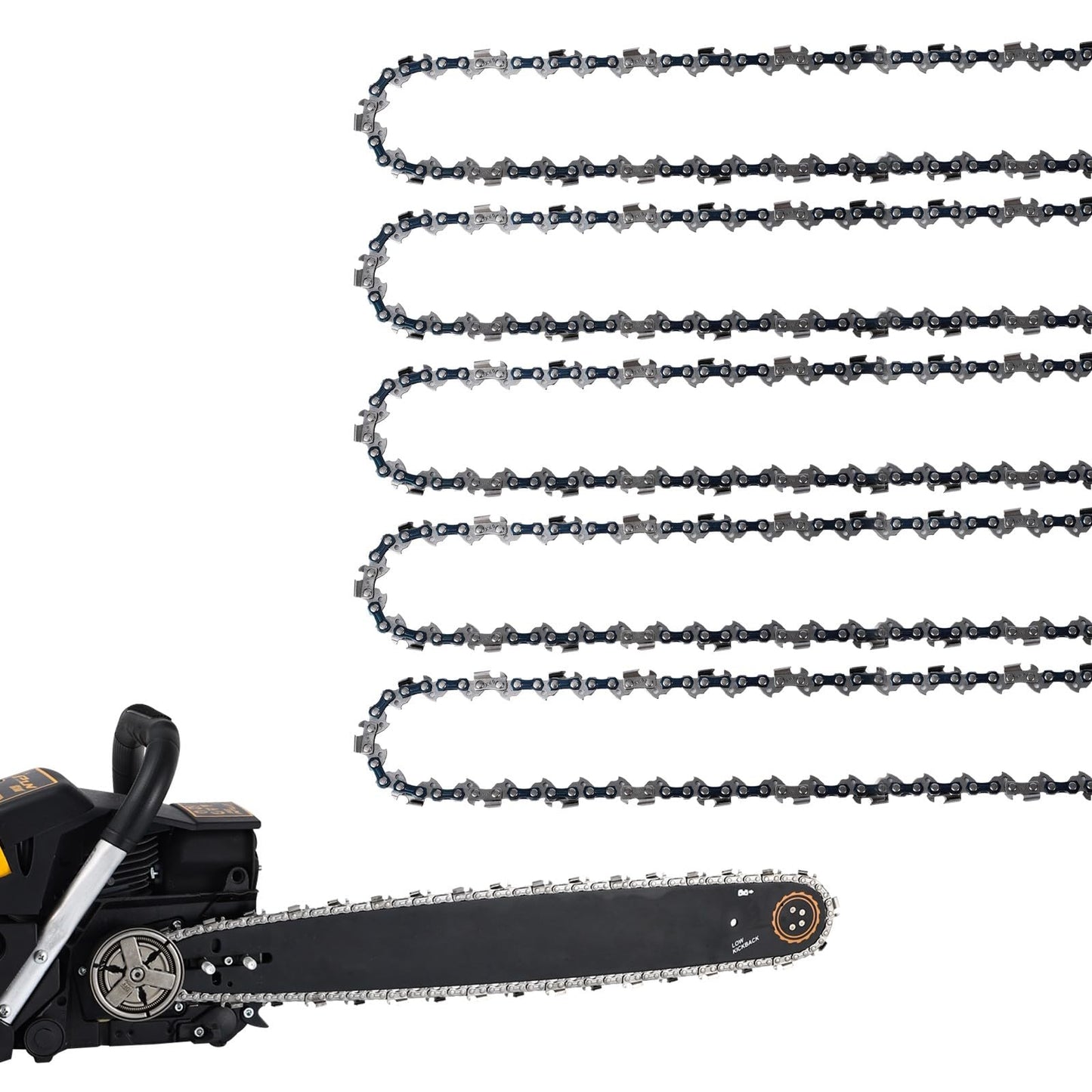 5 Pack 20 Inch Chainsaw Chain 81 Drive Links .063" Gauge, .325" Pitch Replacement Chains Compatible with MS290 MS271 MS291 MS261 MS270 MS280 024 026 028 029 030 036 039 Replacement L81