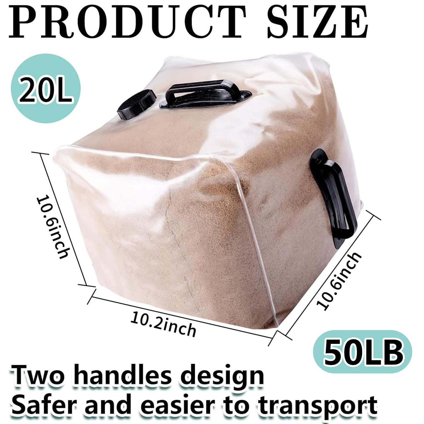 4 Pcs Pool Ladder Weights, 50 LB Universal Pool Steps Weight SandBag, Plastic Fillable Anchor Bag Container Pool Stair Weights for Above Ground Swimming Pool Entry System(Without Sand)