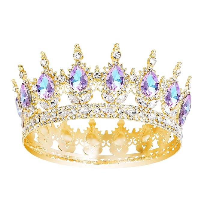 YOUlDIANZI Queen Crown Rhinestone Wedding Crowns and Tiaras for Women Costume Party Hair Accessories Princess Birthday Crown Crystal Bridal Crowns