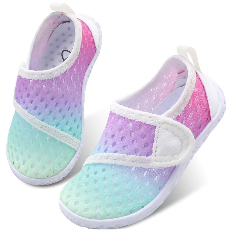 LeIsfIt Boys Girls Water Shoes Kids Aqua Socks Toddler Quick-Dry Swimming Shoes Non-Slip Summer Shoe for Beach Pool Surf, Colour, 10 Toddler